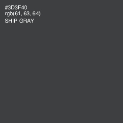 #3D3F40 - Ship Gray Color Image